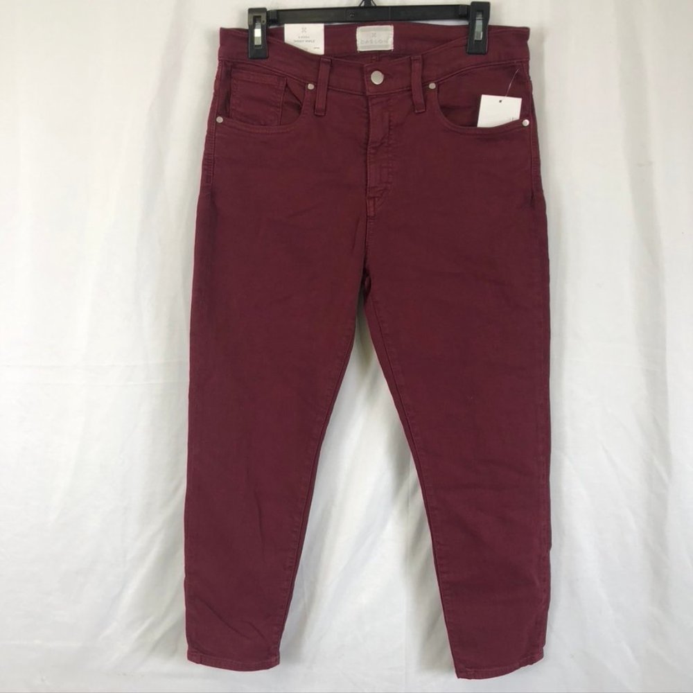 Caslon Sierra Skinny Ankle Maroon Jeans